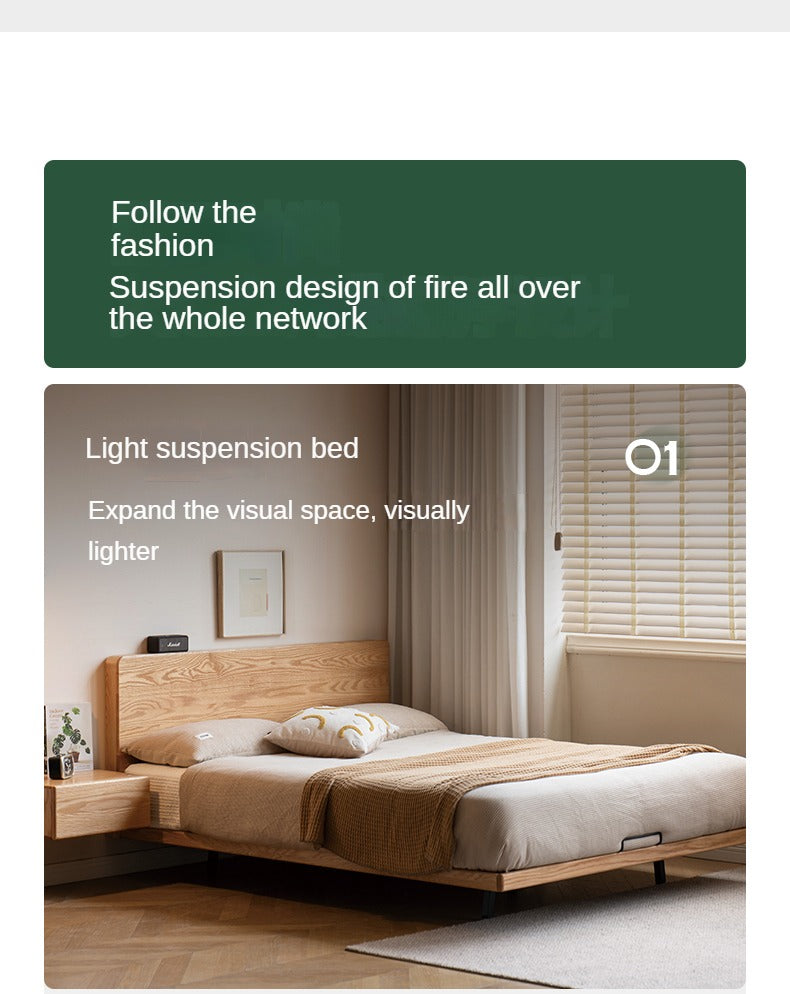 Rubber wood, Oak Solid Wood Suspended Bed