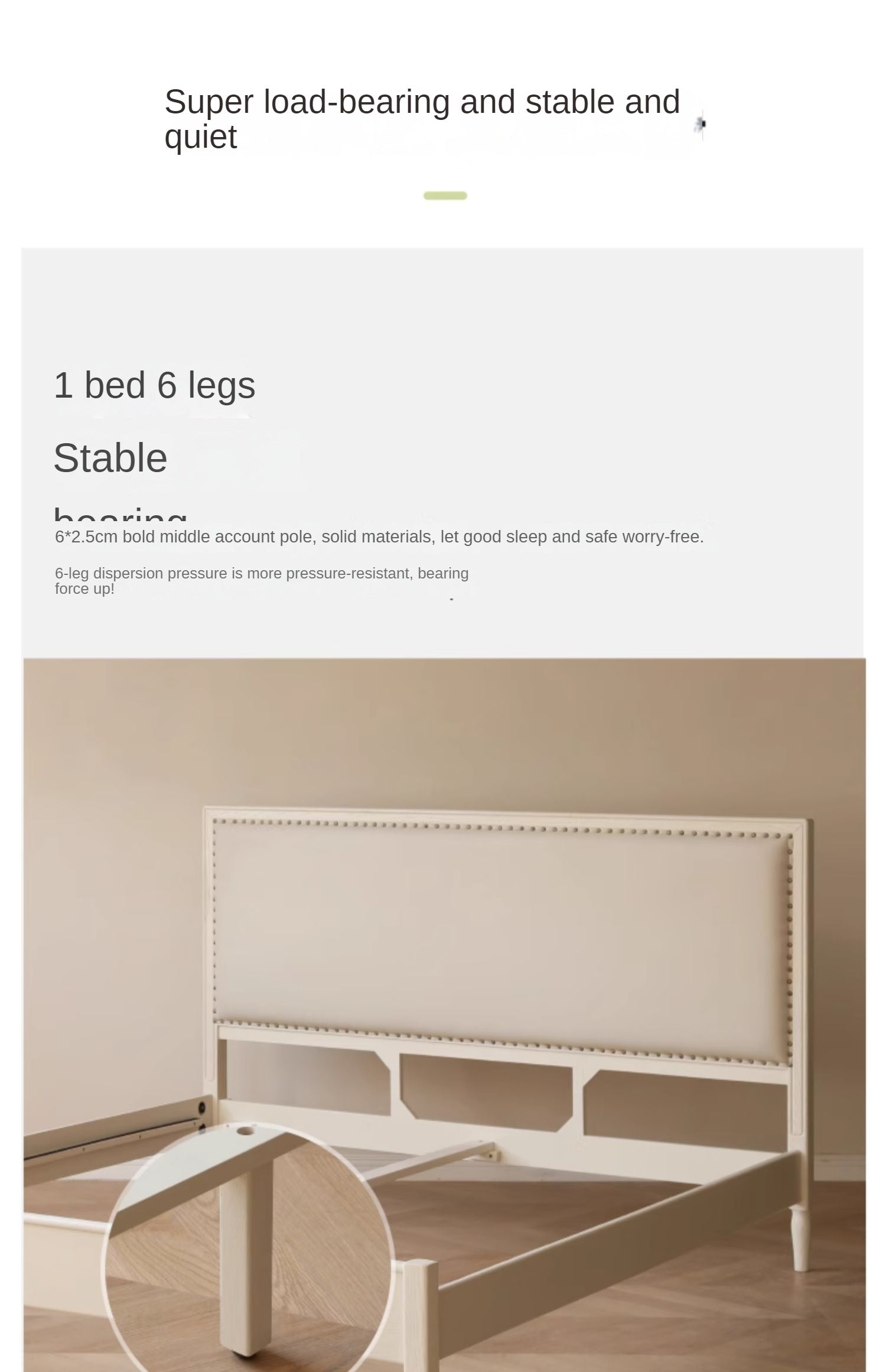 Oak Solid Wood Technology Fabric Soft Bed