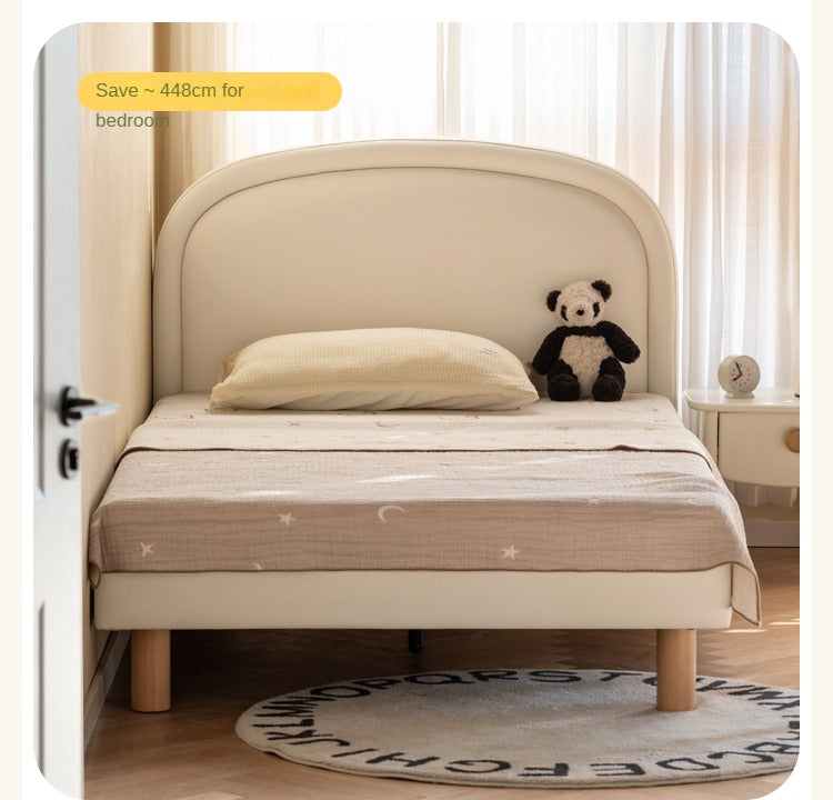 Cream style Organic Leather kid's Bed<