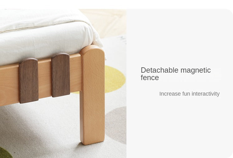 Beech, Poplar, Little House Kids Bed with 15min Delay Turning Off the Lights<