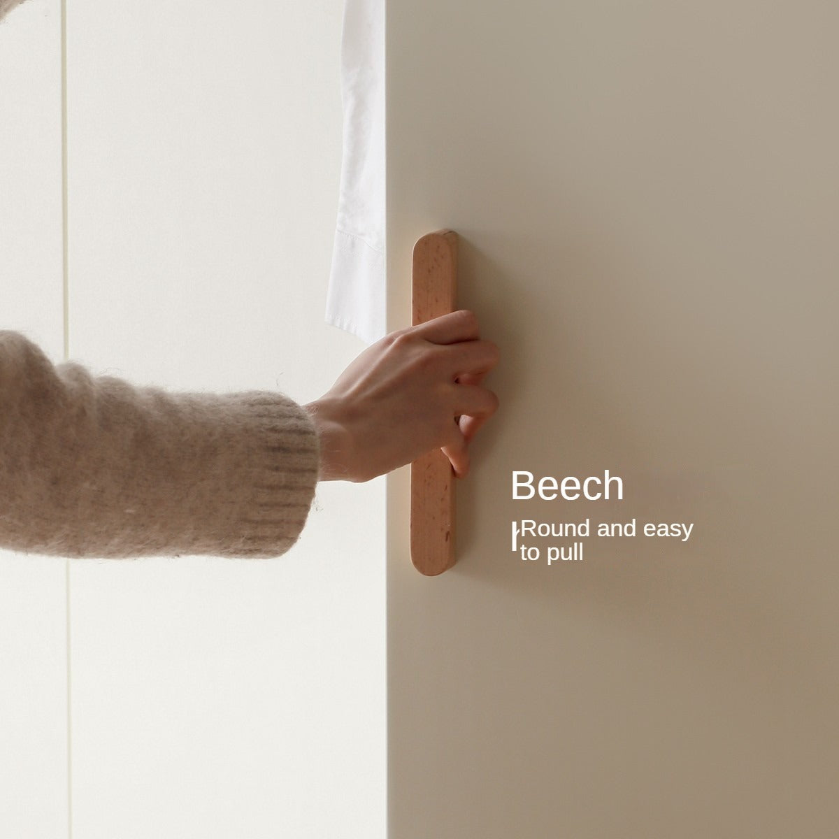 Pine Solid Wood Wardrobe Cream Style.