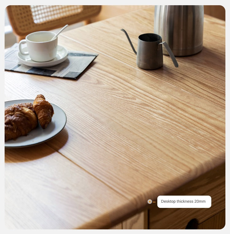 Ash, Oak Solid Wood Folding Dining Table