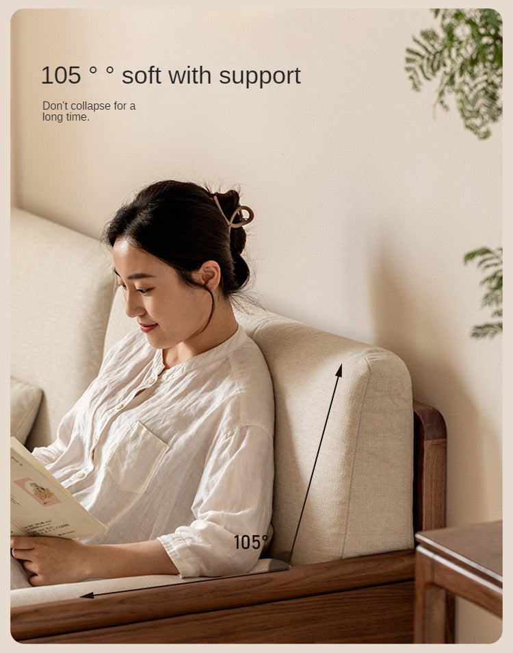 Black Walnut, Oak Solid Wood Dual Use Sofa,