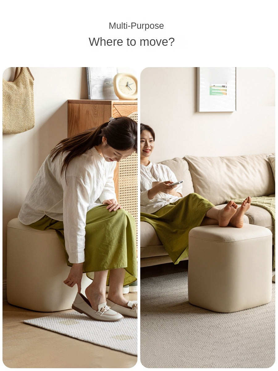 Makeup Stool Organic Leather