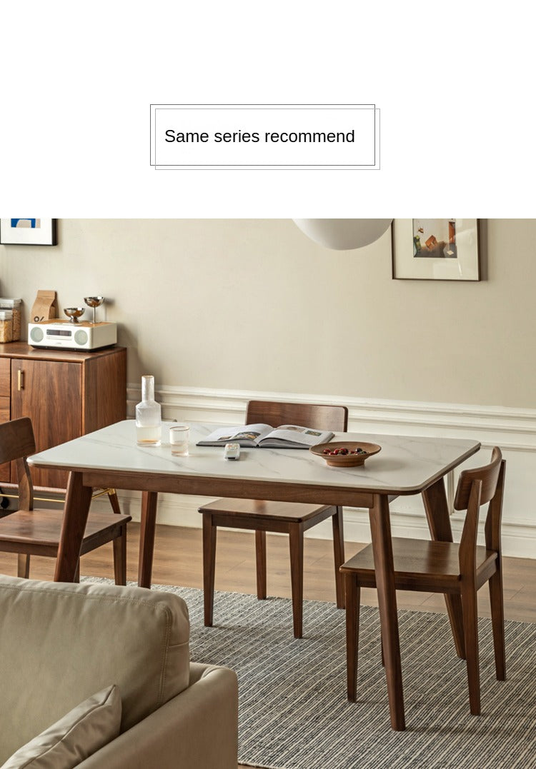 Ash, Black Walnut, Sandalwood Solid Wood Rock Plate Nordic Dining Table