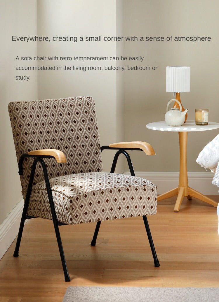 Fabric Sofa Chair Retro Leisure Chair