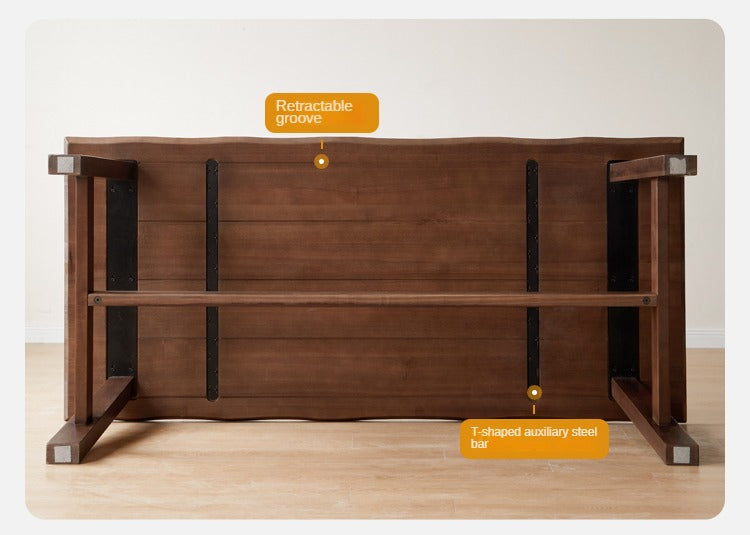 Ash Solid Wood Large Edge Table Dining