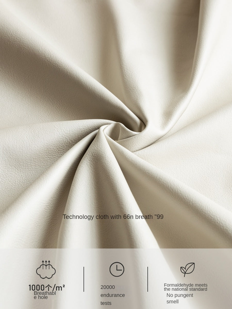 Fabric Cream Soft Minimalist Bed