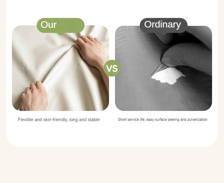 Children's Bed Modern Simple White Cream organic leather<