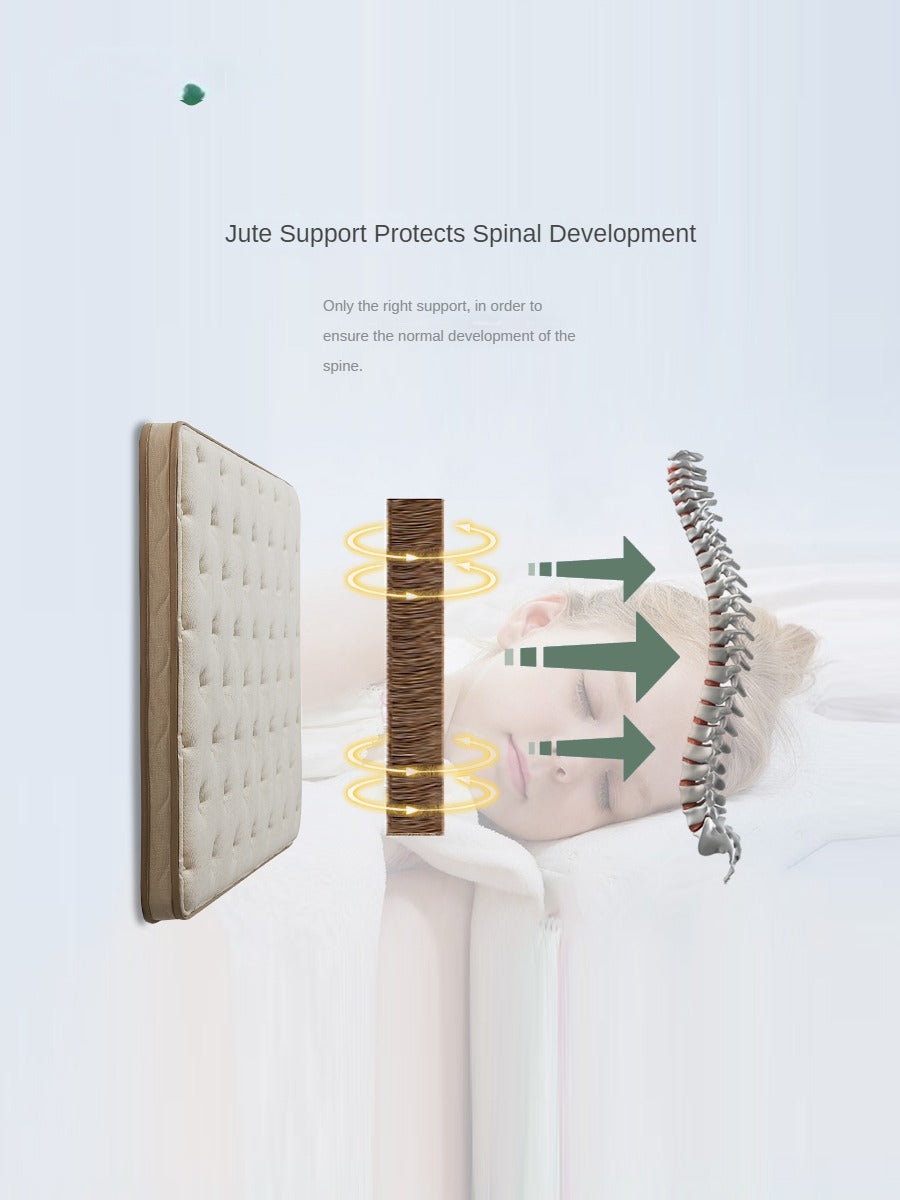 Jute Children's Mattress Full Pad Zero-Glue Spine Protection 8cm