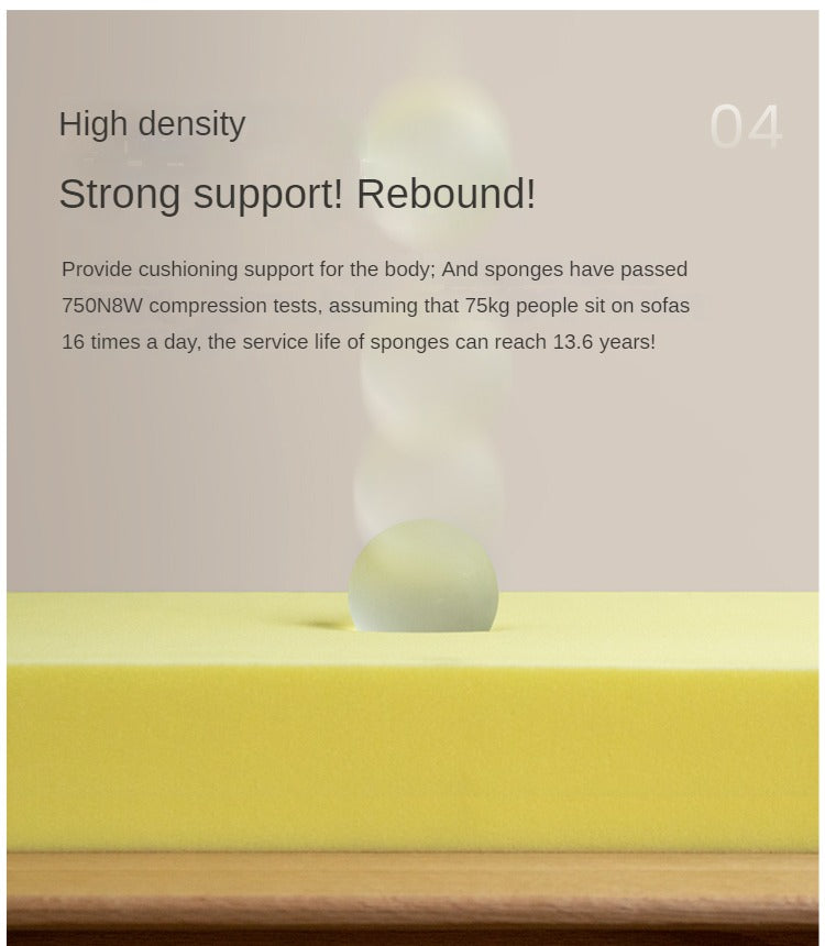 Oak Solid Wood Fabric Sofa.