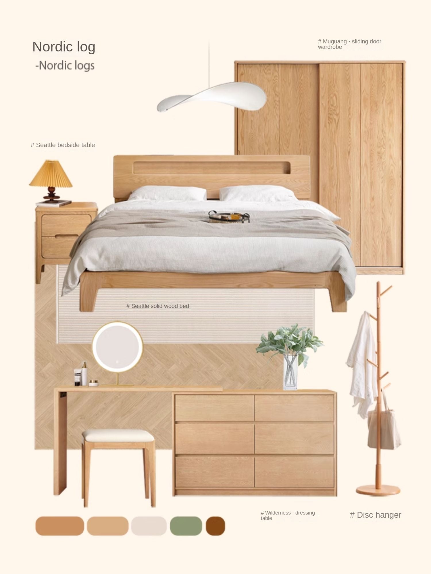 Oak, Beech Solid Wood With Light And Bookshelf Bed