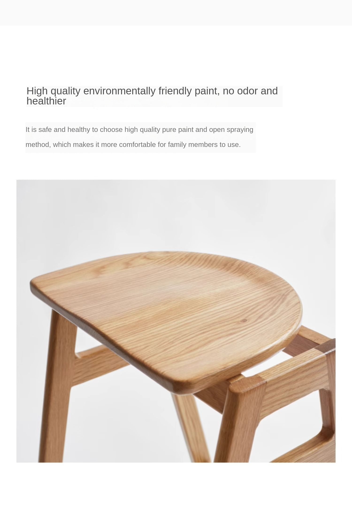 Oak Solid Wood High Feet Stool