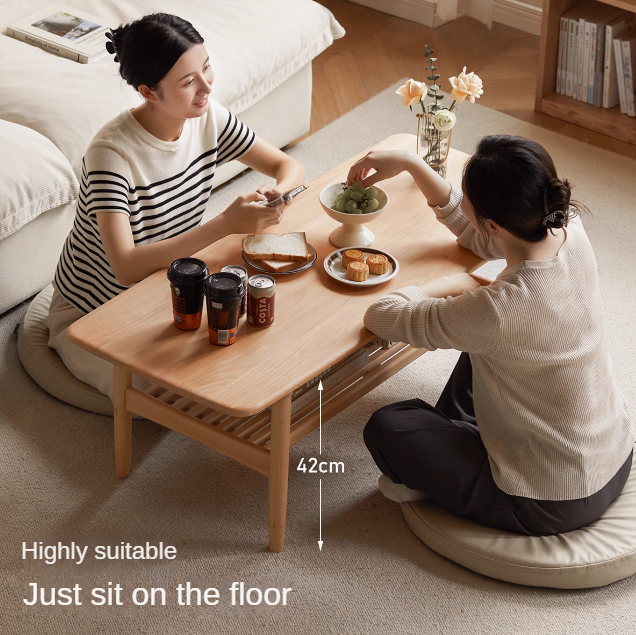 European Beech Solid Wood Modern Coffee Table