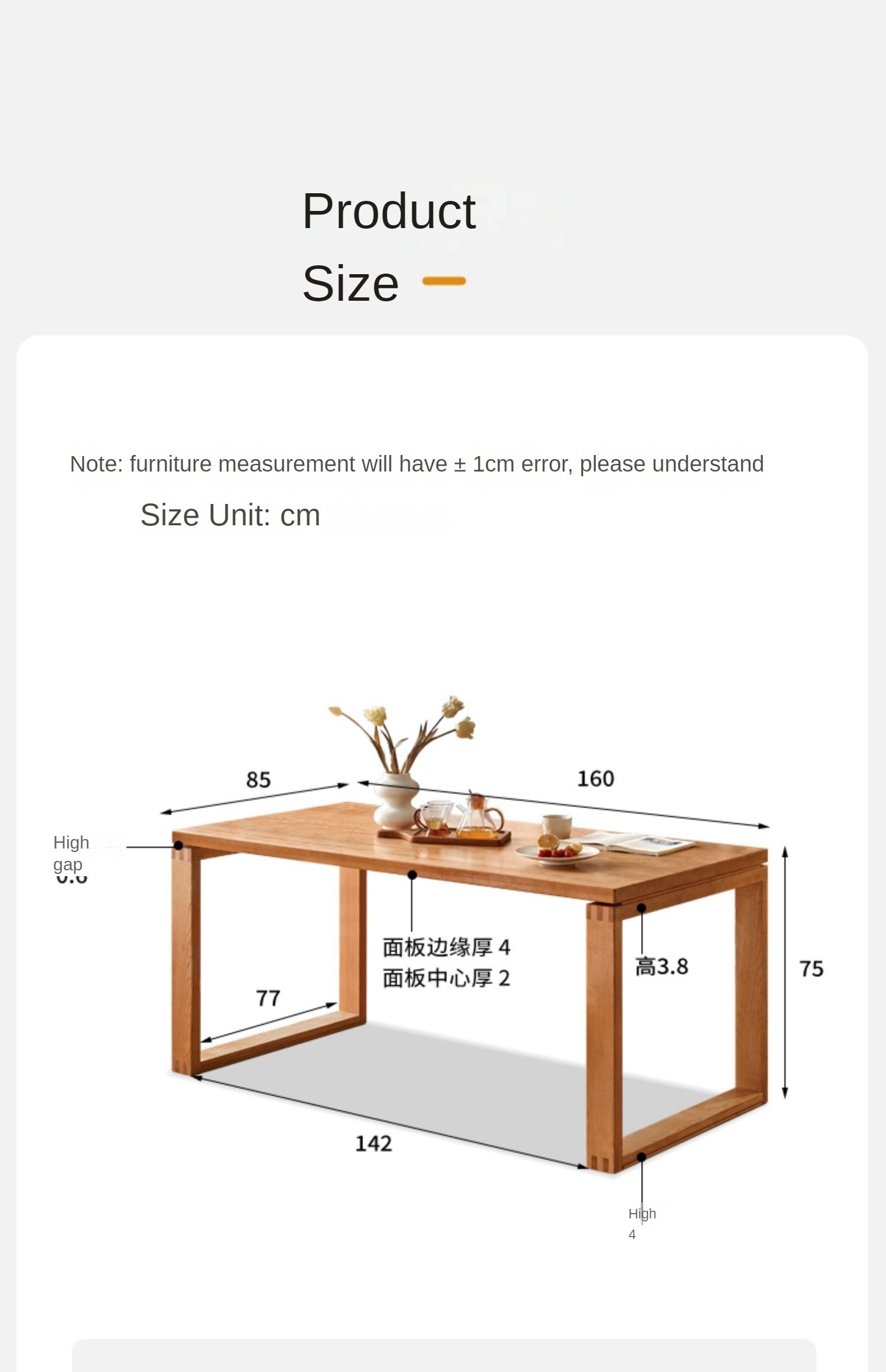 Cherry wood dining table ,island table integrated large board"
