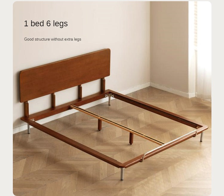 Poplar Solid Wood Bed Medieval Style Bed