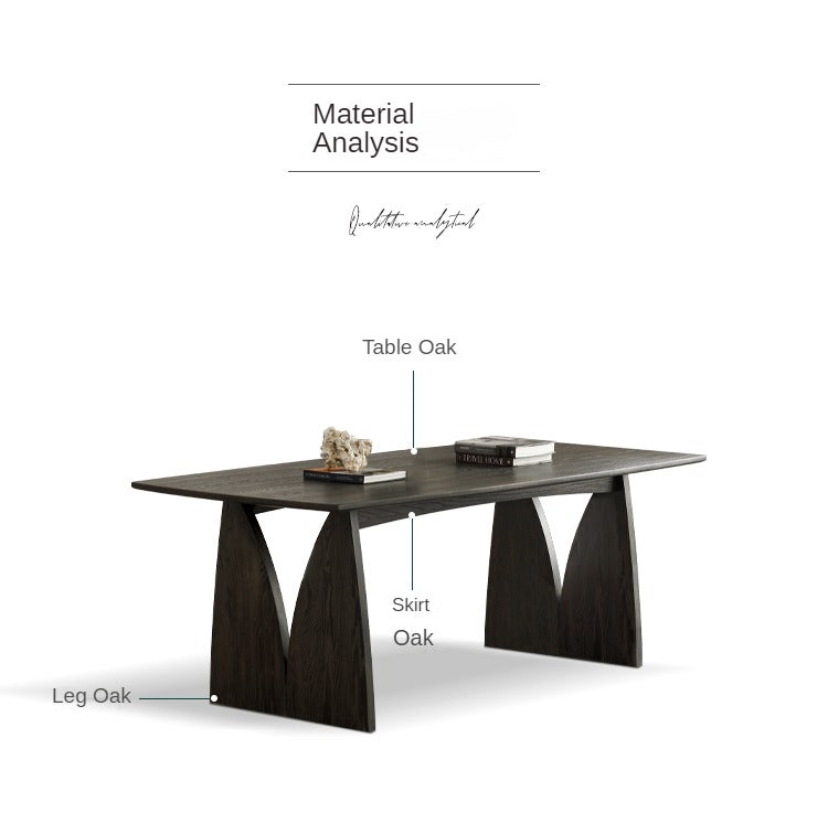 Oak Solid Wood Wabi Sabi Style Dining Table