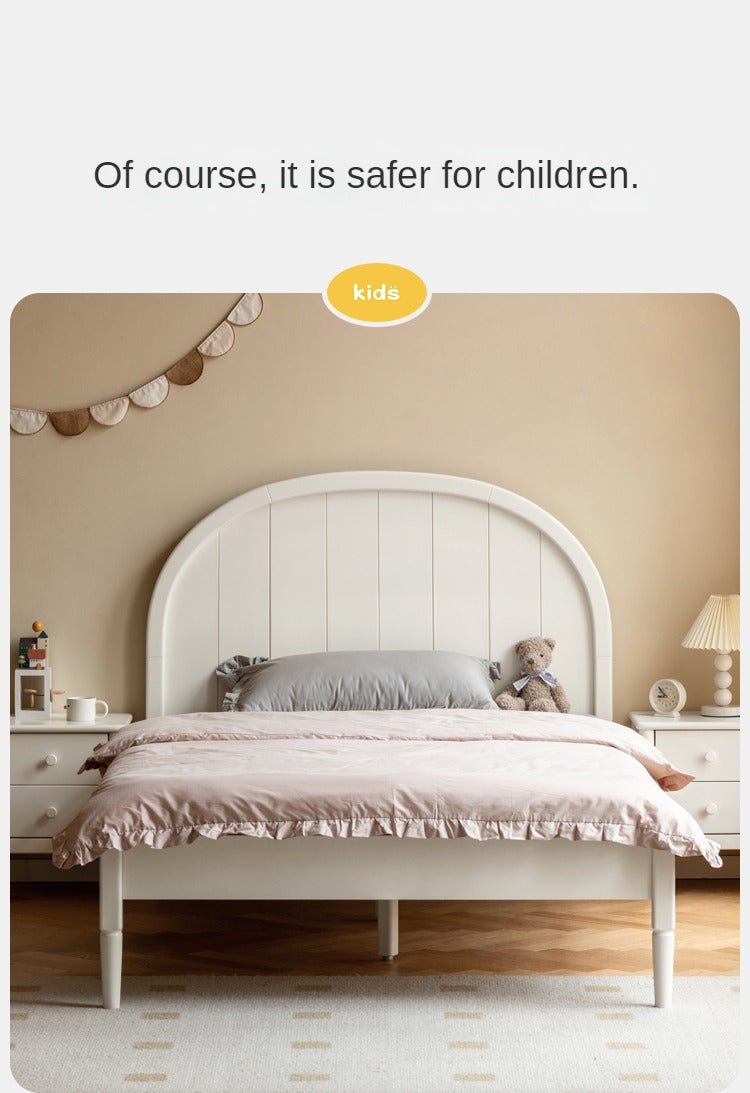 Poplar Solid Wood High Headboard Children's Bed.