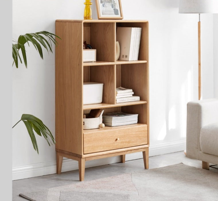 Oak Solid Wood Bookcase Bookshelf