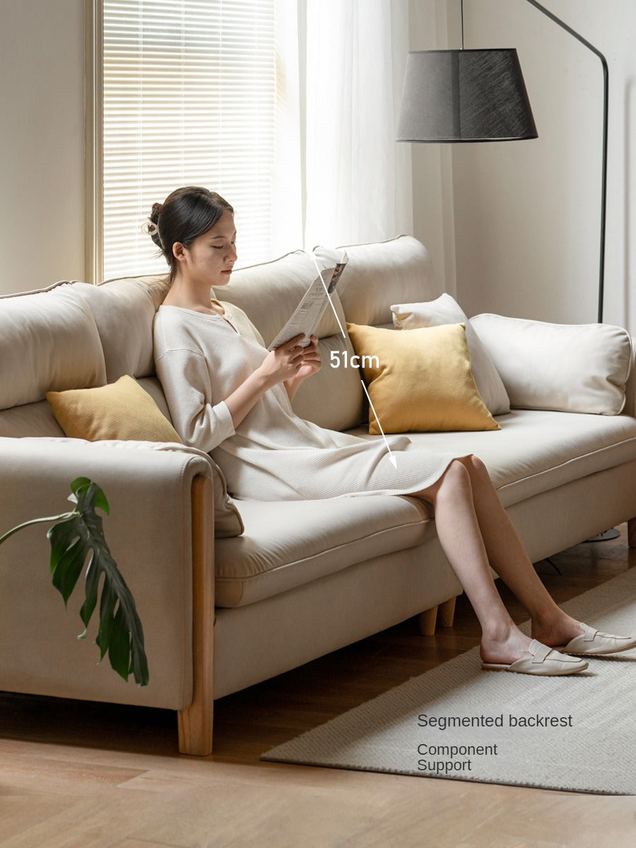 Ash Solid Wood Technology Fabric Corner Sofa.
