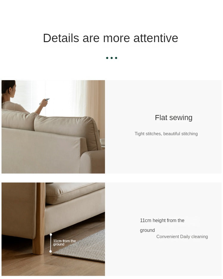 Ash Solid Wood Technology Fabric Corner Sofa.