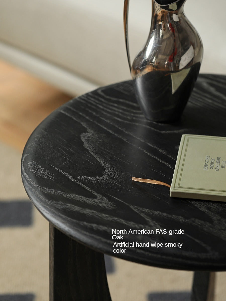 Oak Solid Wood Curved Leg Side Table