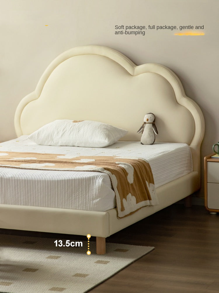 Organic leather kids bed