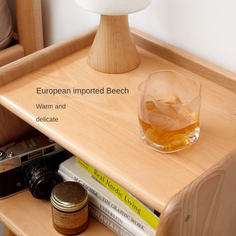 Beech solid wood Fully open nightstand