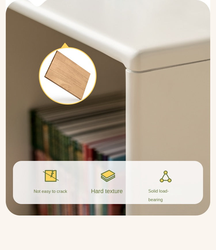 Rubber Solid Wood Cream Style Rack Combination Cabinet