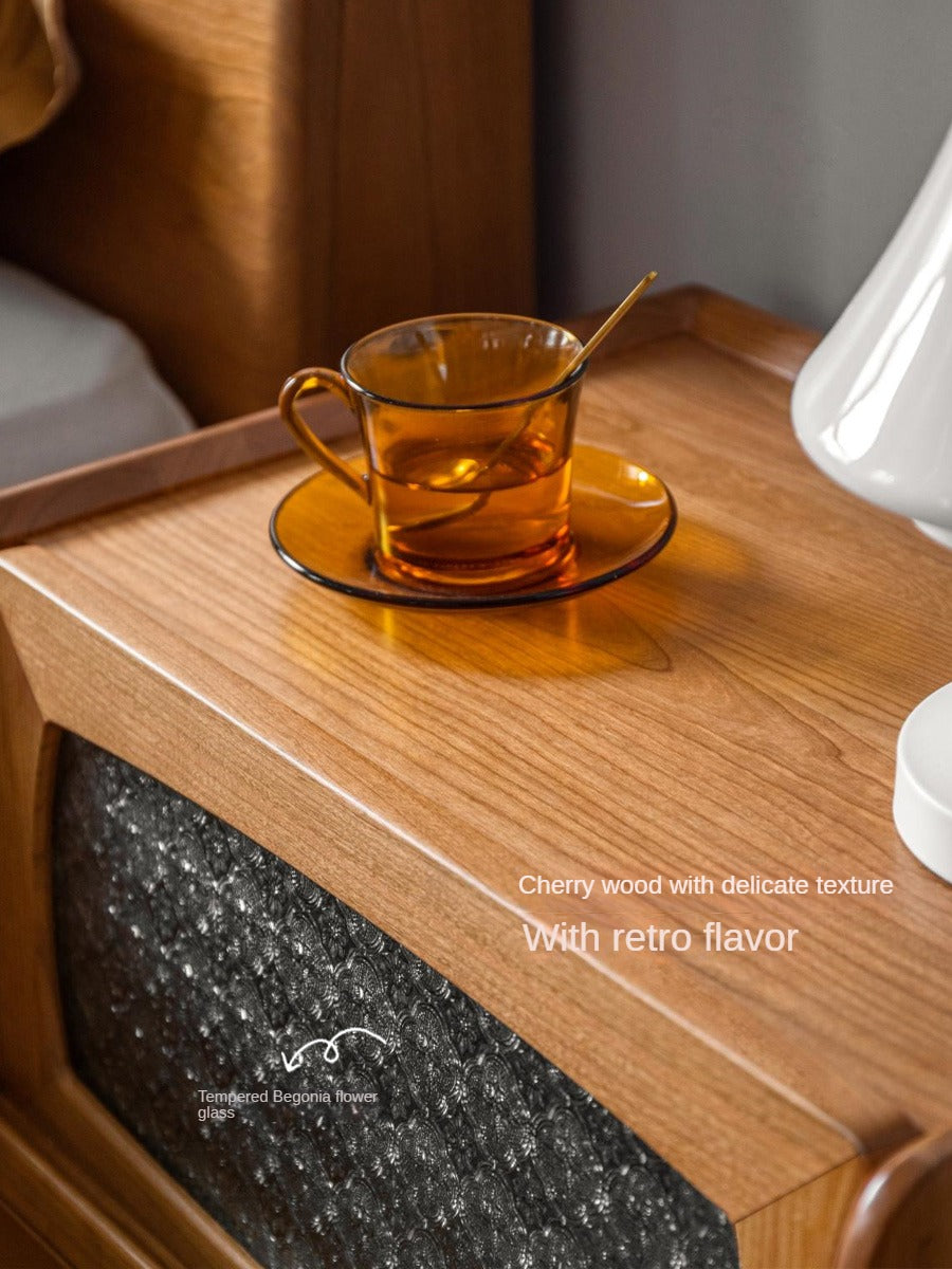 Cherry solid wood Nightstand.