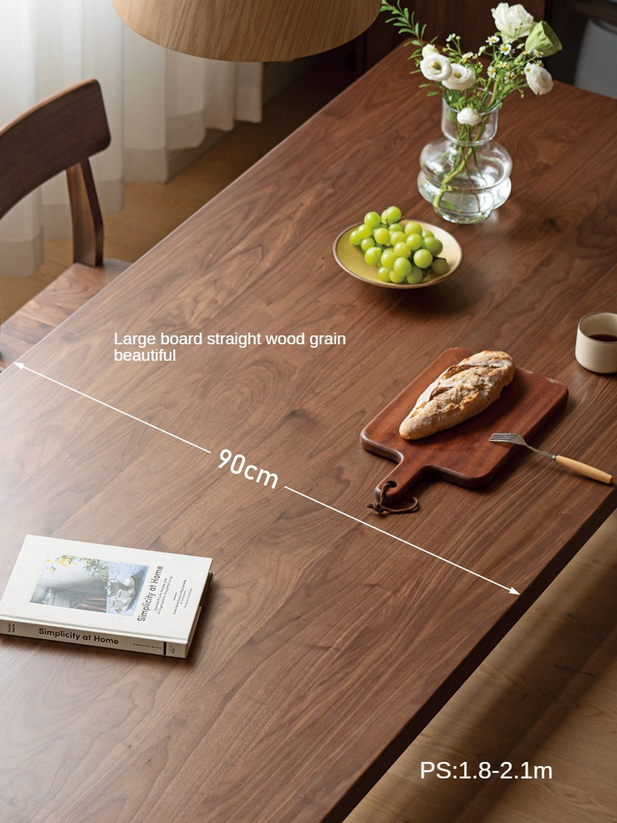 Sandalwood, Black Walnut, Oak, Ash Solid Wood Farmhouse Style Dining Table