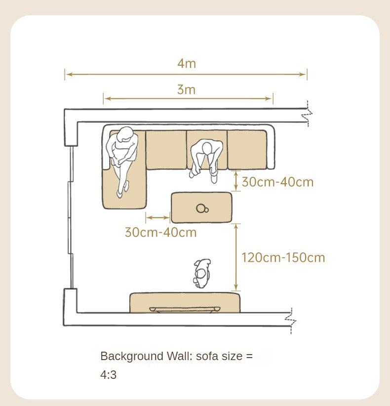 Fabric Modern Straight Retro Three Seater Sofa.