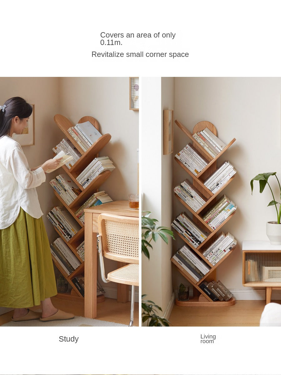 Oak Solid Wood Creative Bookcase