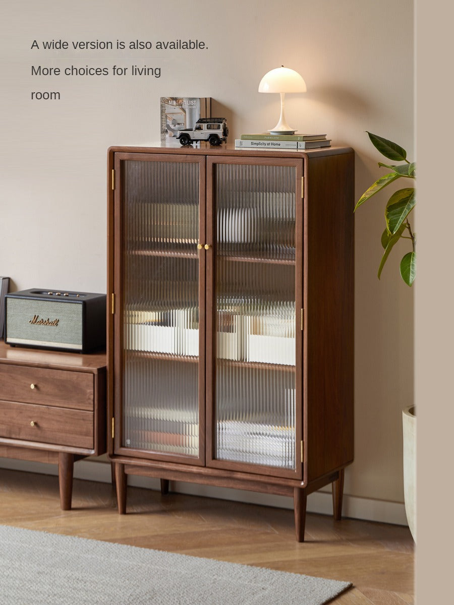 Black Walnut, South American Walnut Solid Wood Side Cabinet