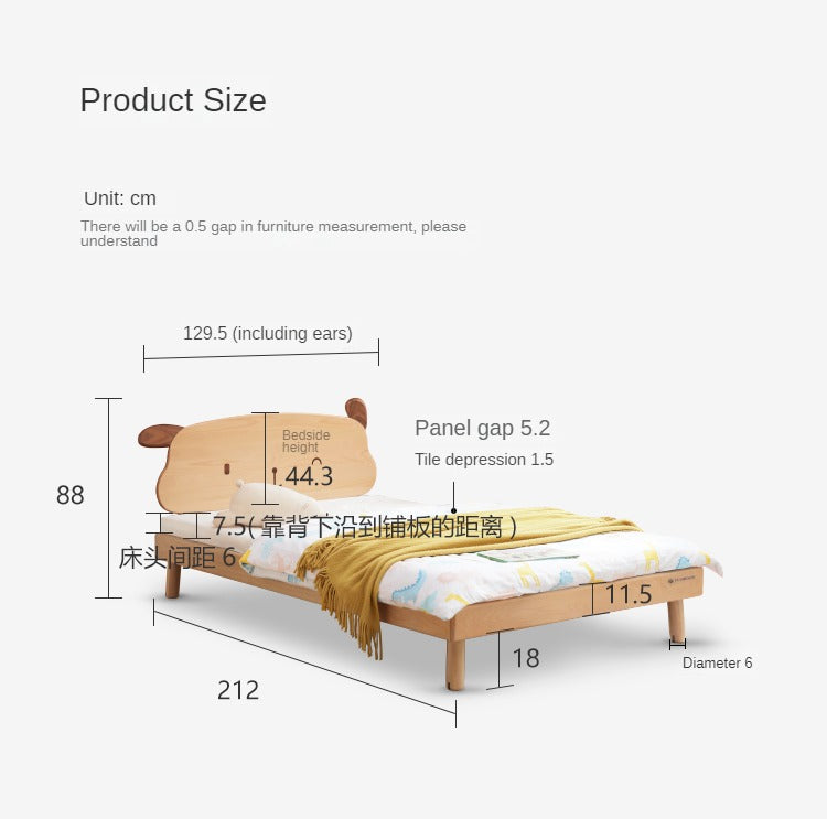 Cute dog bed Oak solid wood"
