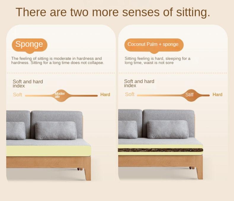 Oak Solid Wood Sleeper Sofa