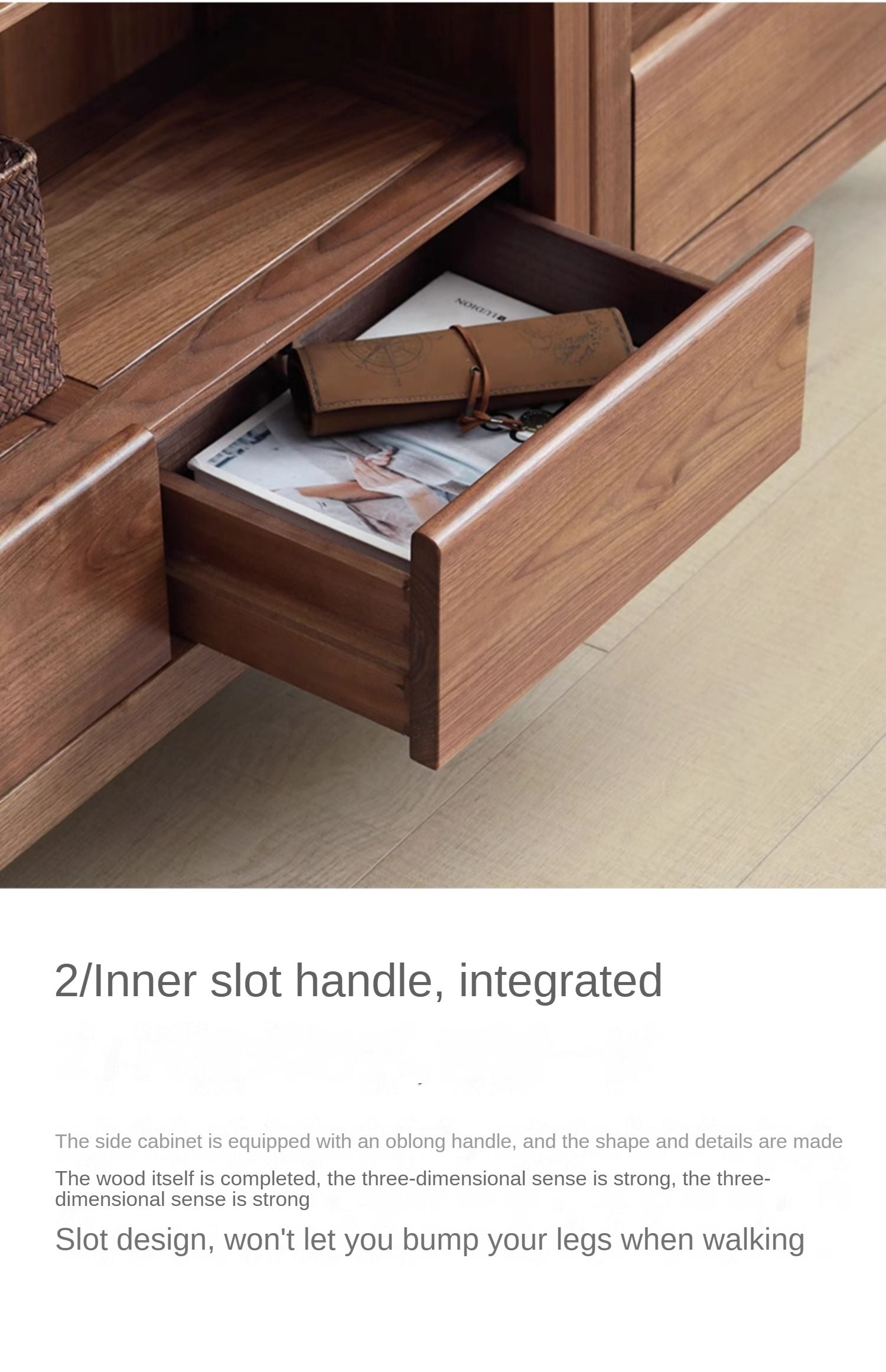 Black Walnut, Ash Solid Wood Bookcase Free Combination Bookshelf