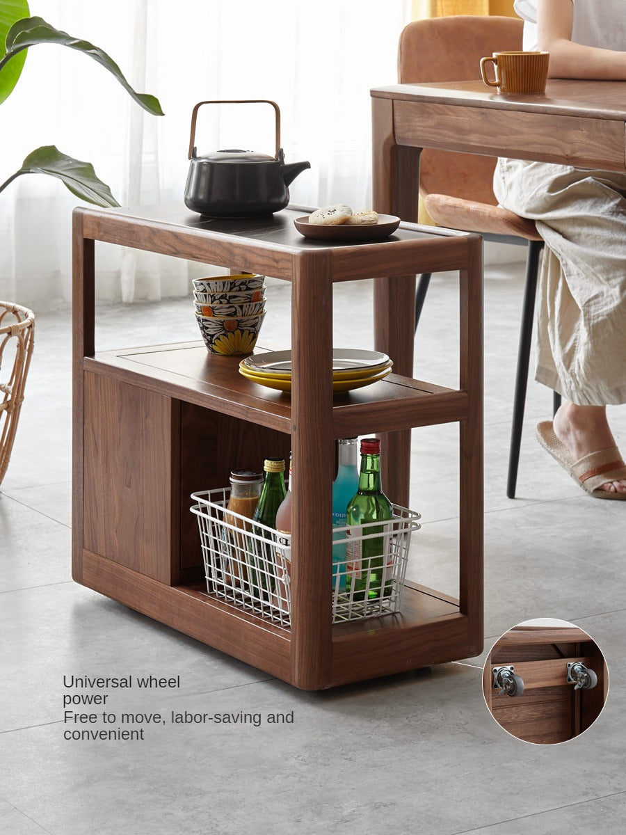 Black Walnut, Sandalwood With Slate Top Side Table