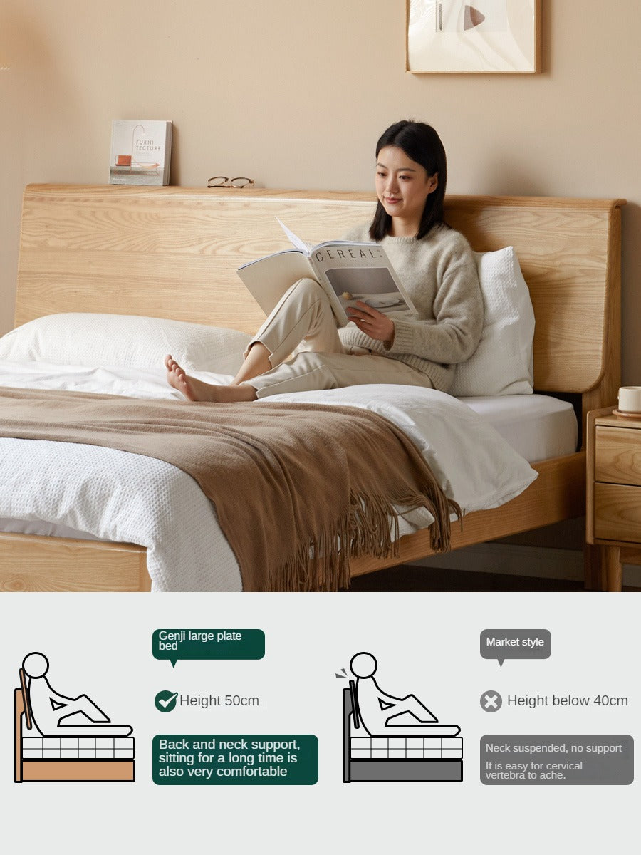 Ash Solid Wood With Socket Bed