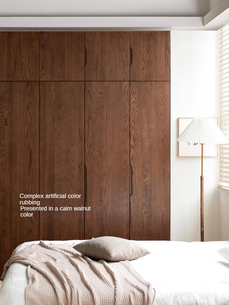 Oak Solid Wood Modern Wardrobe.