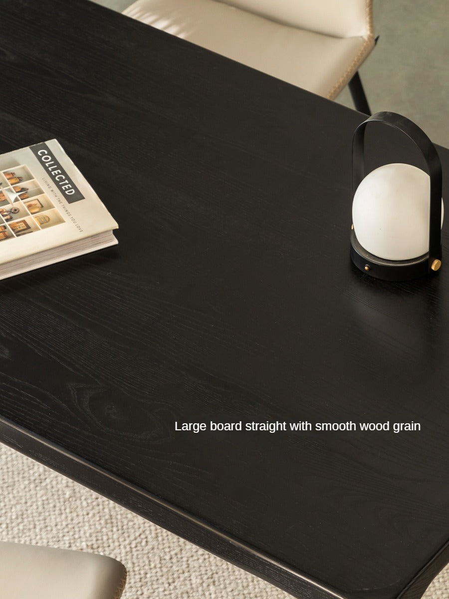 Ash Solid Wood Black Nordic Dining Table