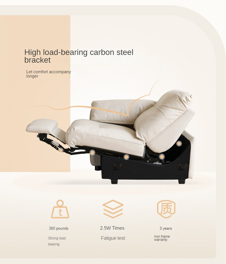 Fabric Electric White Cream Technology Functional Sofa.