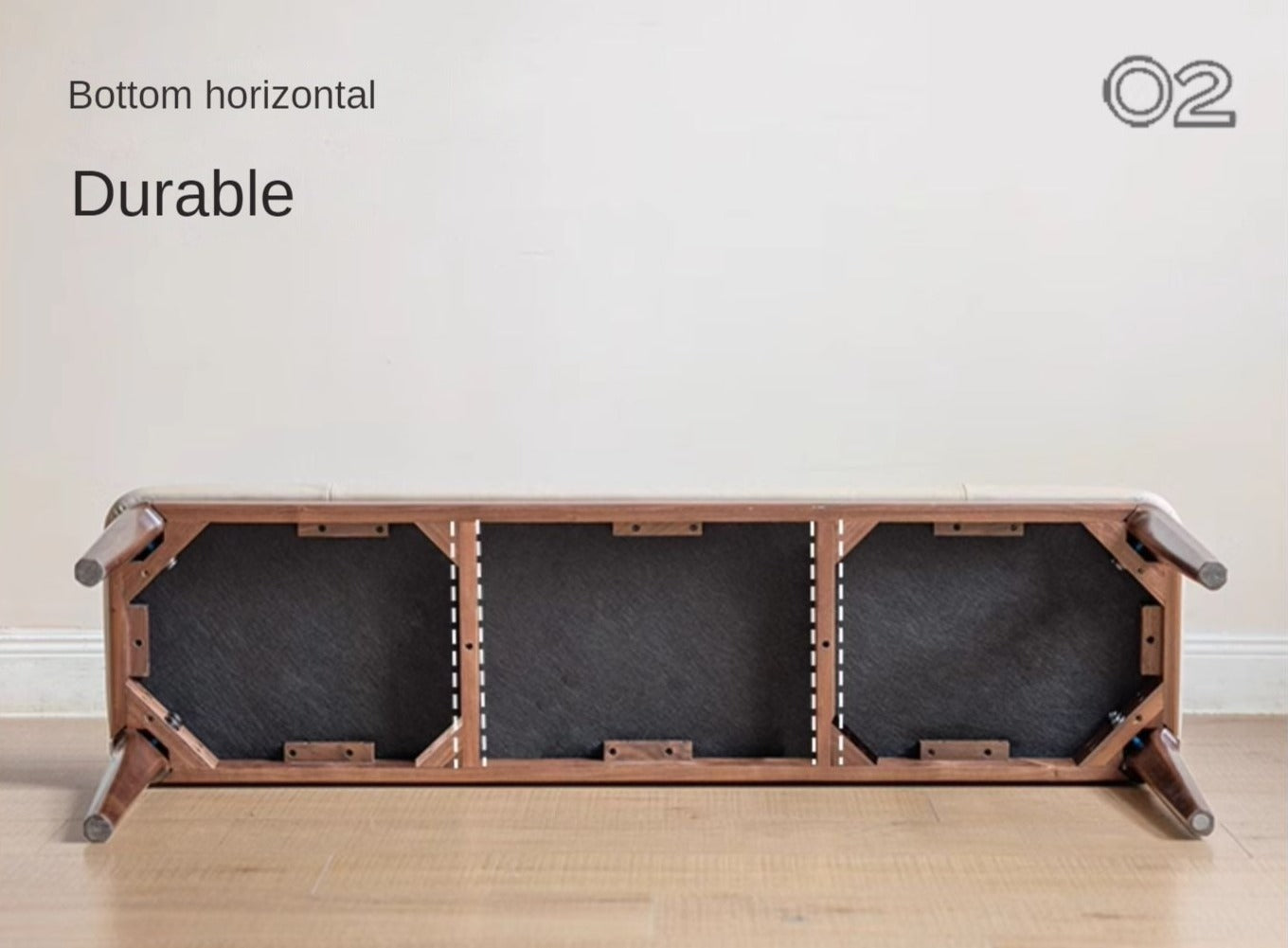 Black Walnut Solid Wood Long Bar Soft Bench