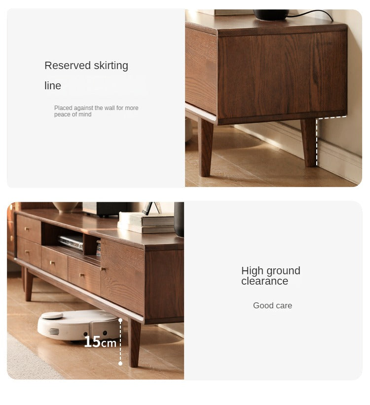 Oak Solid Wood Nordic Modern TV Stand