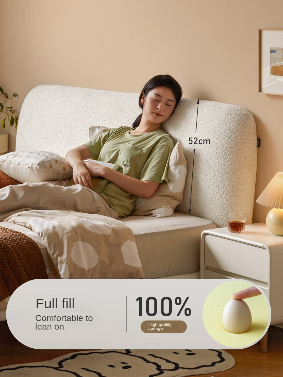 Fabric Soft Luminous White Suspension Imitation Lamb Fleece Bed