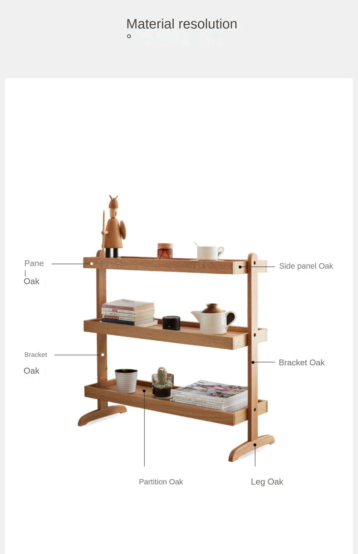 Oak Solid Wood Flower Rack