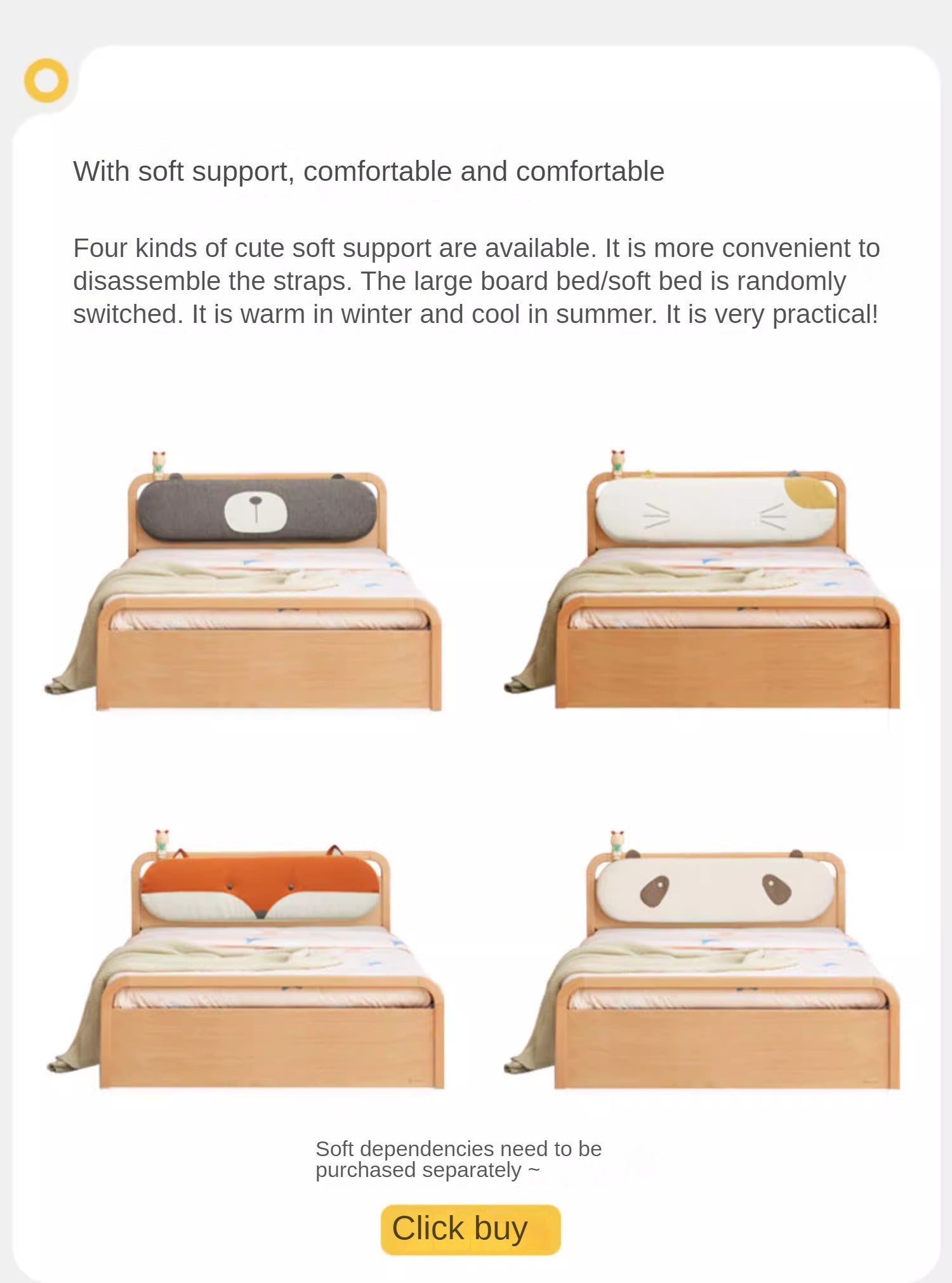 Beech solid wood Multi-functional with storage box bed<