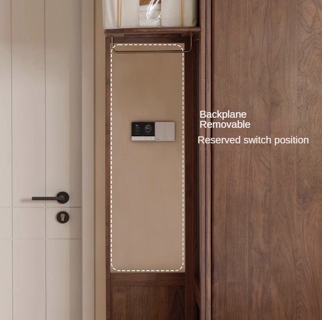 Black Walnut Solid Wood Storage Rack Floor Corner Hanger.