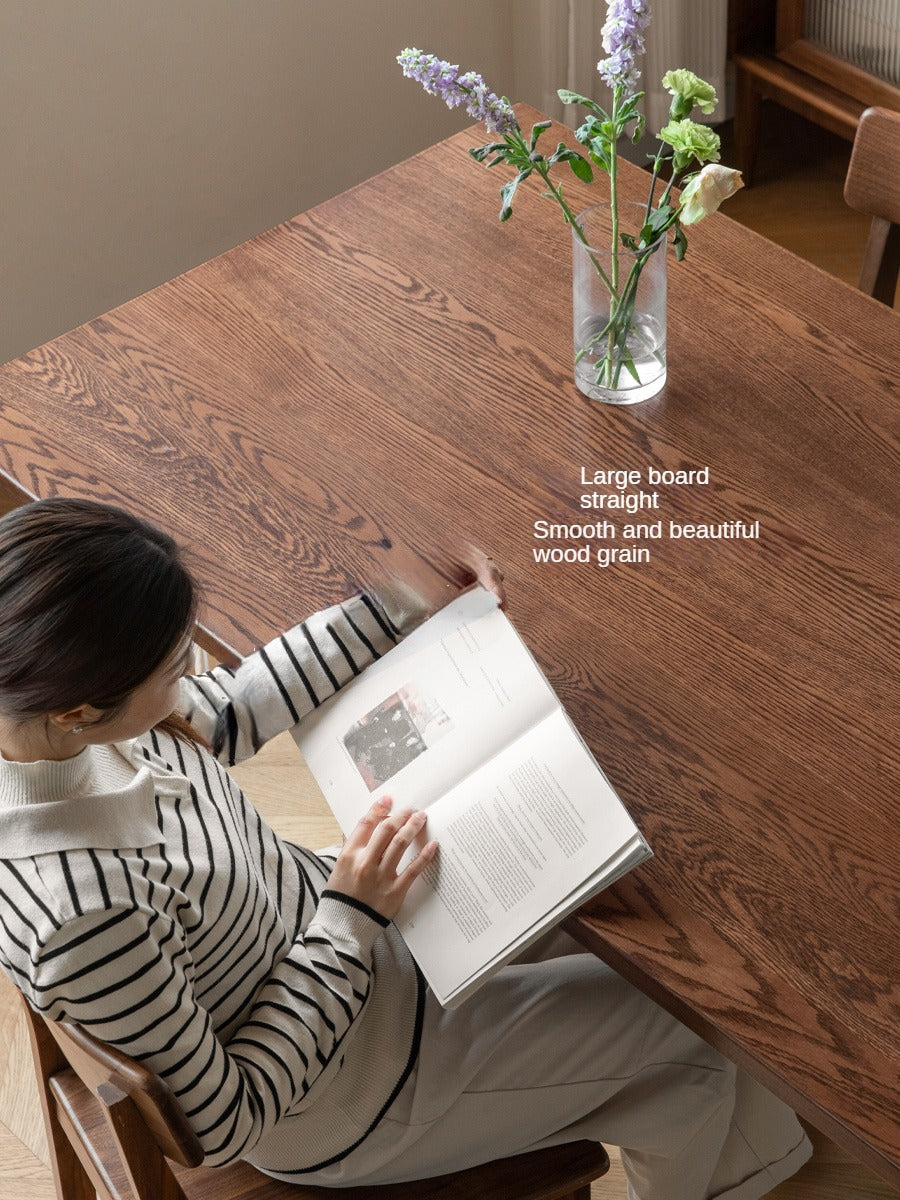 Black Walnut, South American Walnut, Oak Solid Wood Acrylic Suspension Dining Table