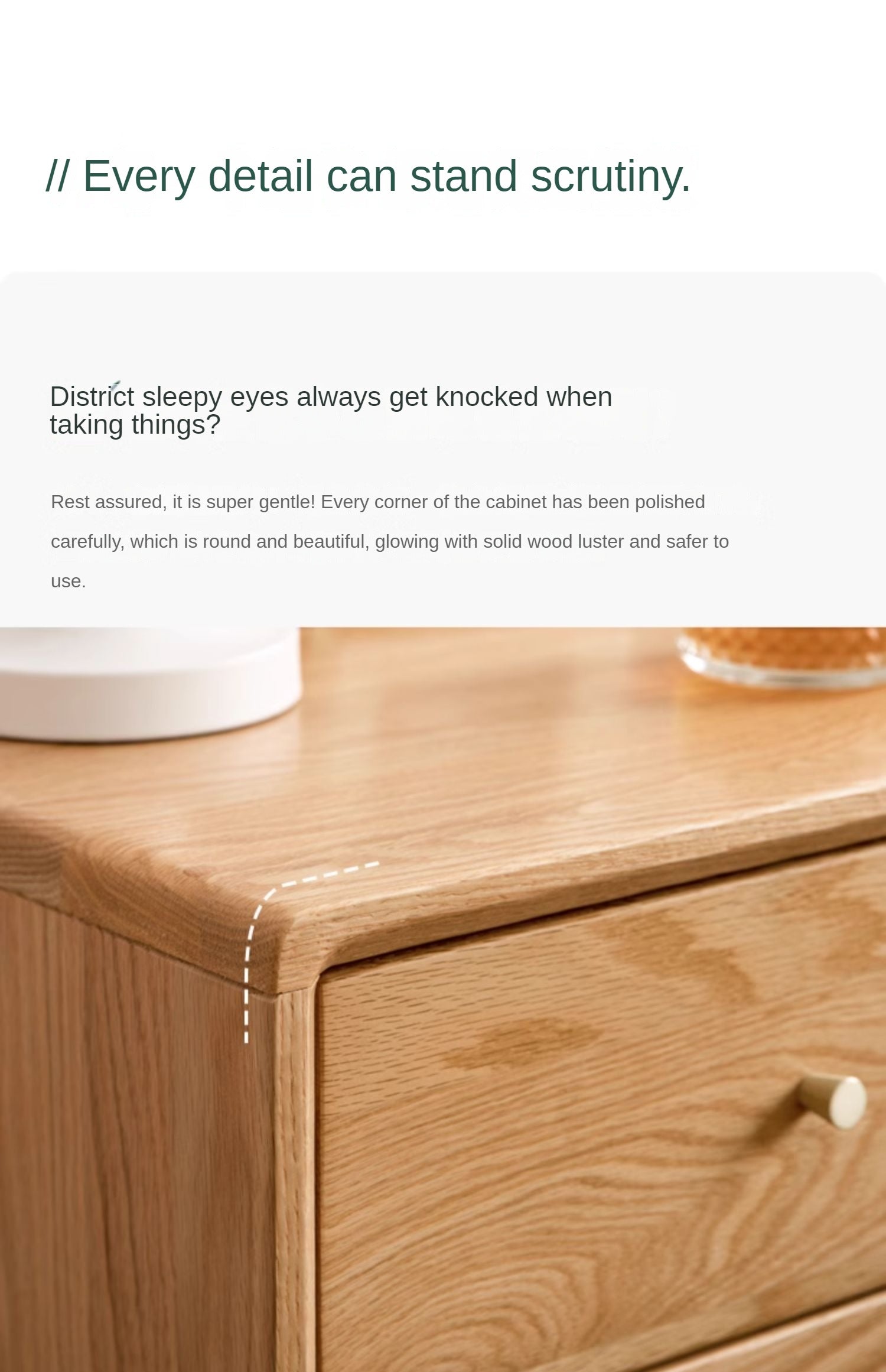 Beech, Oak, Ash solid wood Nightstand